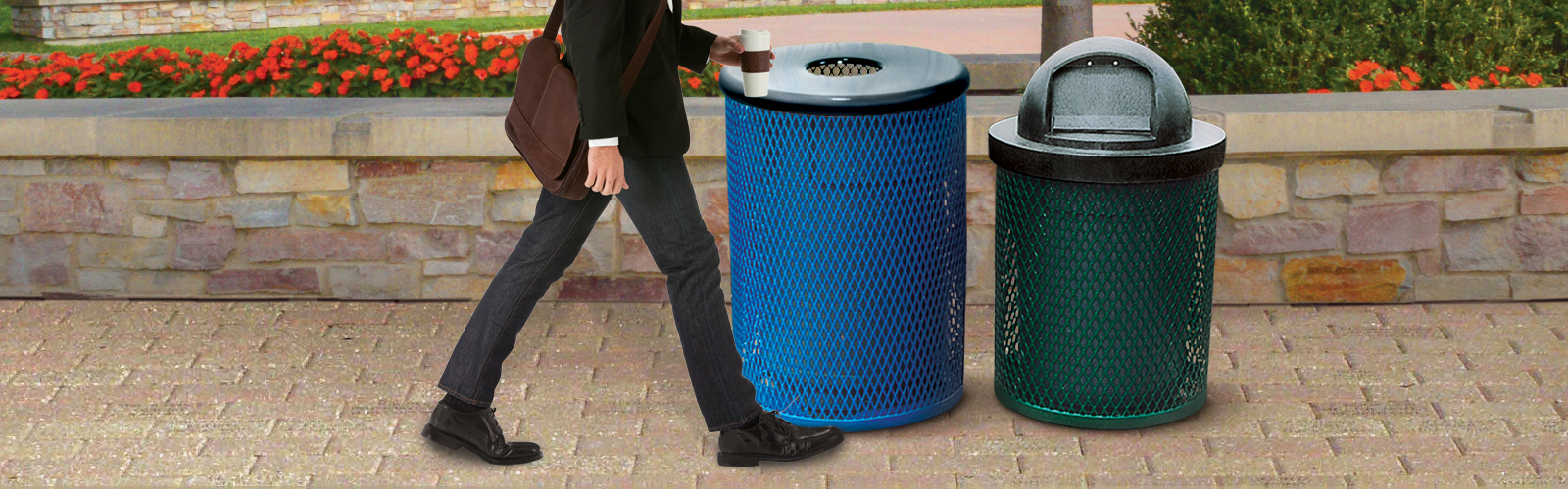 Commercial Trash Cans, School, Industrial Garbage Cans