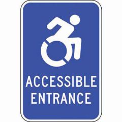 ADA Accessible Entrance Updated Accessible Symbol Sign