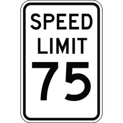 Speed Limit 75 Sign