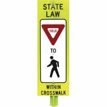 State Law Yield to Pedestrians Crosswalk Signs – Double Sided