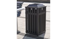 BarcoMaid™ Steel Slat 15 Gallon Receptacle