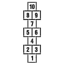 Traditional Hopscotch Playground Stencil