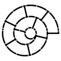 Snail Hopscotch Playground Stencil