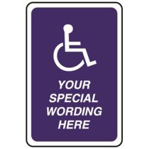 Blue ADA Symbol Semi-Custom Sign