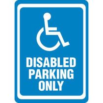 ADA Symbol, Disabled Parking Only - Blue Sign