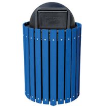 Recycled Plastic Round Receptacles with Dome Lid
