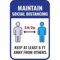 Maintain Social Distancing Sign