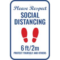 Please Respect Social Distancing Sign