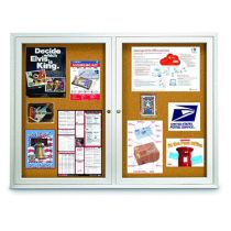 Indoor Double Door Cork Boards