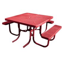 Total Coat Perforated Square Wheelchair Accessible Picnic Table