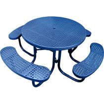 Total Coat Perforated Round Picnic Table