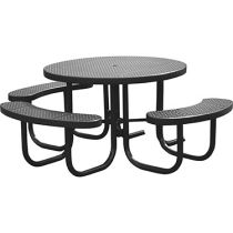 Total Coat Perforated Round Wheelchair Accessible Picnic Tables