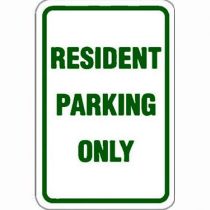 Resident Parking Only Sign