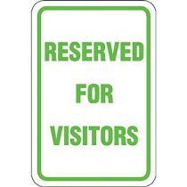 Reserved for Visitors Sign