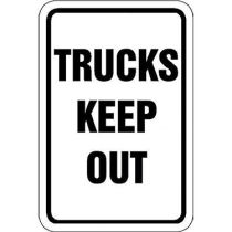 Trucks Keep Out Sign