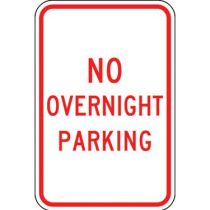 No Overnight Parking Sign