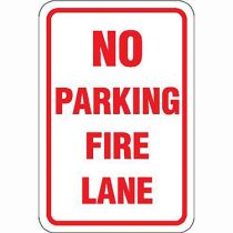 No Parking Fire Lane Sign