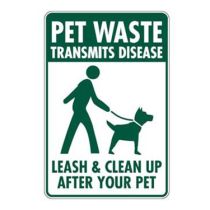 Pet Waste Transmits Disease Sign