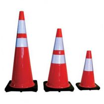 Black Based Traffic Cones