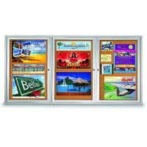 Indoor Triple Door Cork Boards