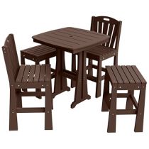 Sunburst 5-Piece Mixed Bar Height Patio Dining Set