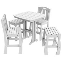Jewel 5-Piece Mixed Bar Height Patio Dining Set