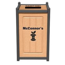 Two-Tone Panel Design Custom Text & Symbol Recycling Containers