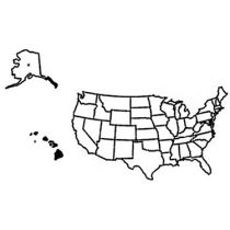 Small US Map Playground Stencil