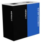 Prism 2-Stream Trash and Recycling Receptacles