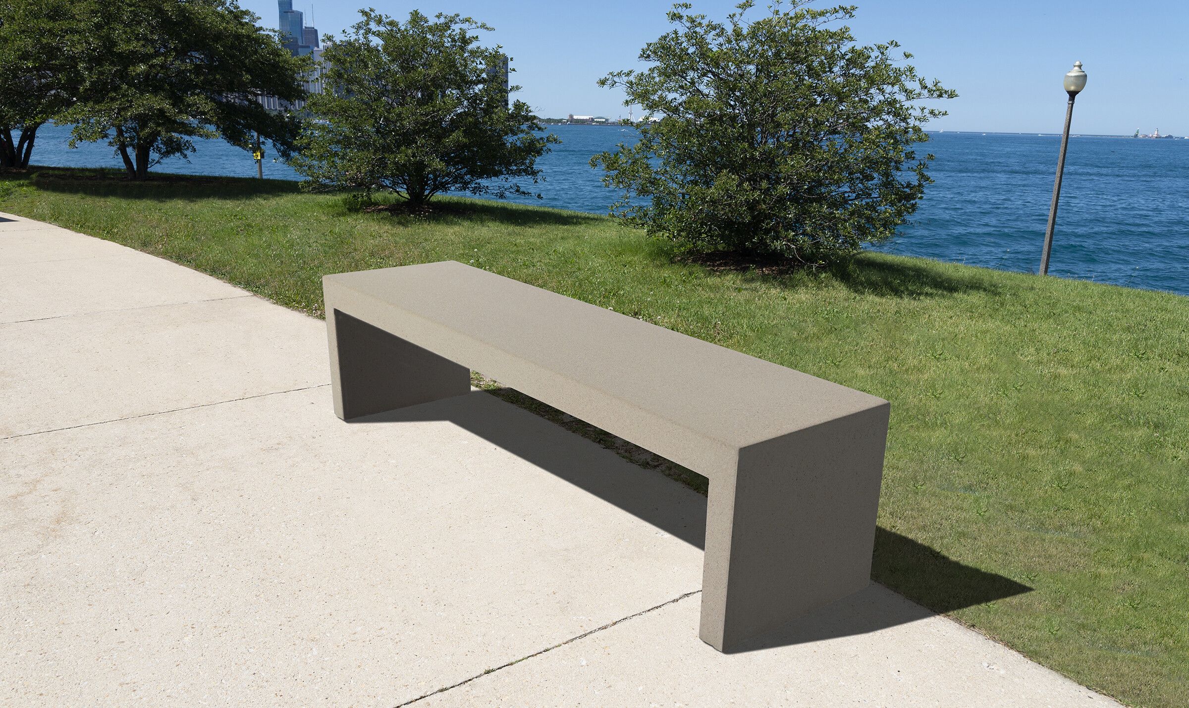 Concrete bench clearance