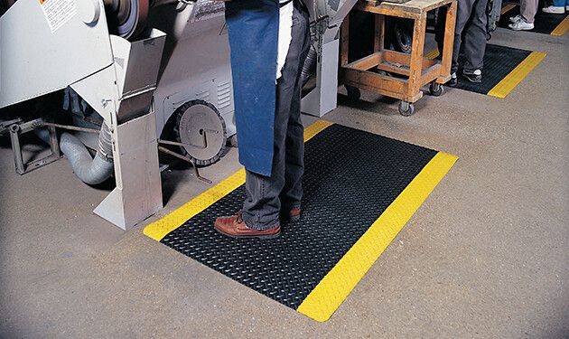 3' x 5' Black Diamond-Plate Anti-Fatigue Mat